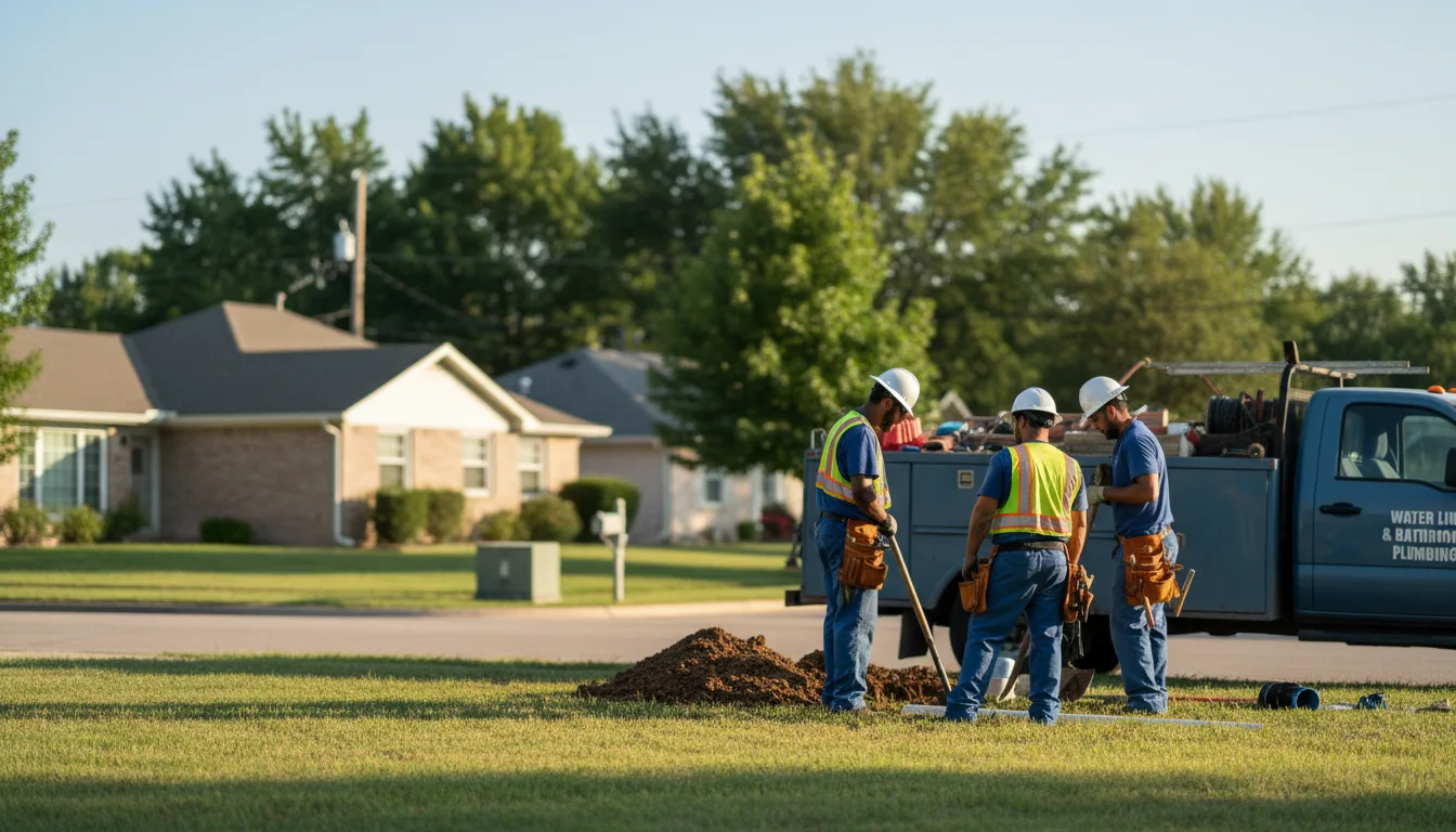 Residential water line and bathroom plumbing service in Clearmont, MO